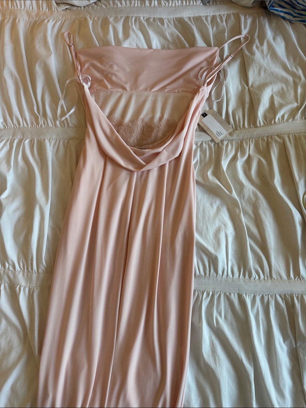Katie May Blush Pink Ruched Cowl Maxi Dress - Picture 2 of 3
